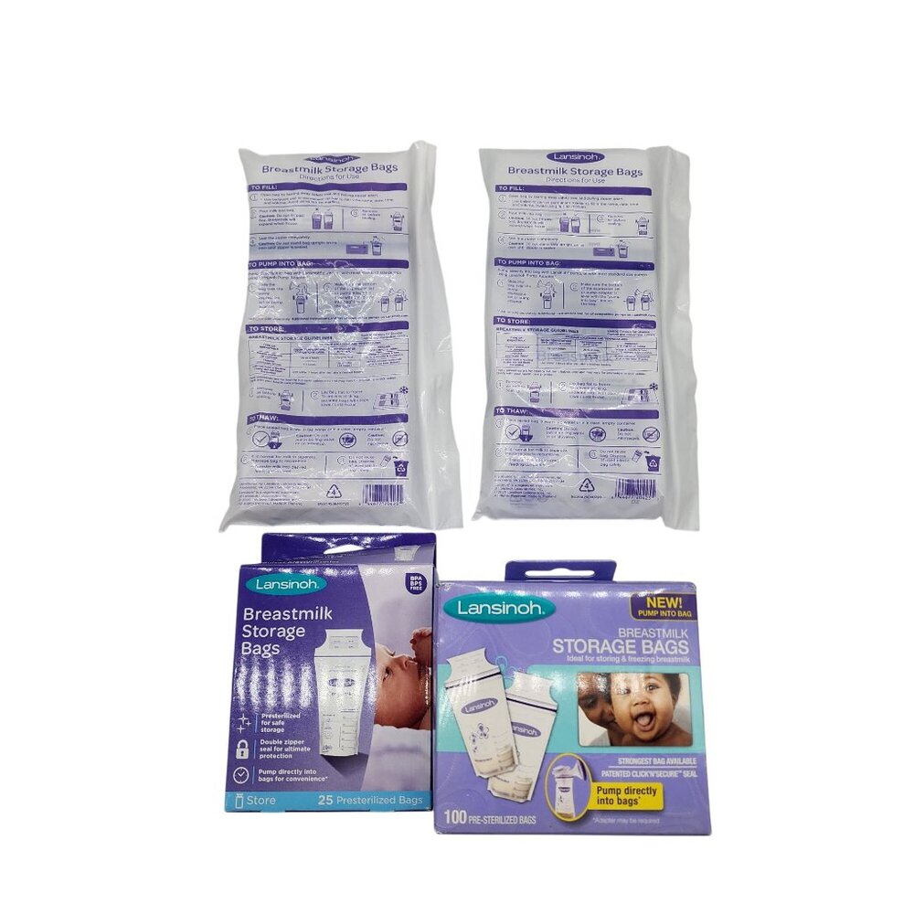 Lansinoh Breast Milk Storage bags 150 /175 count NEW open
